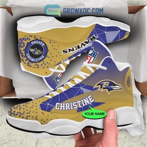 Kirklynnagency Baltimore Ravens AJ13 Sneakers Shoes For Men And Women 8 (2)
