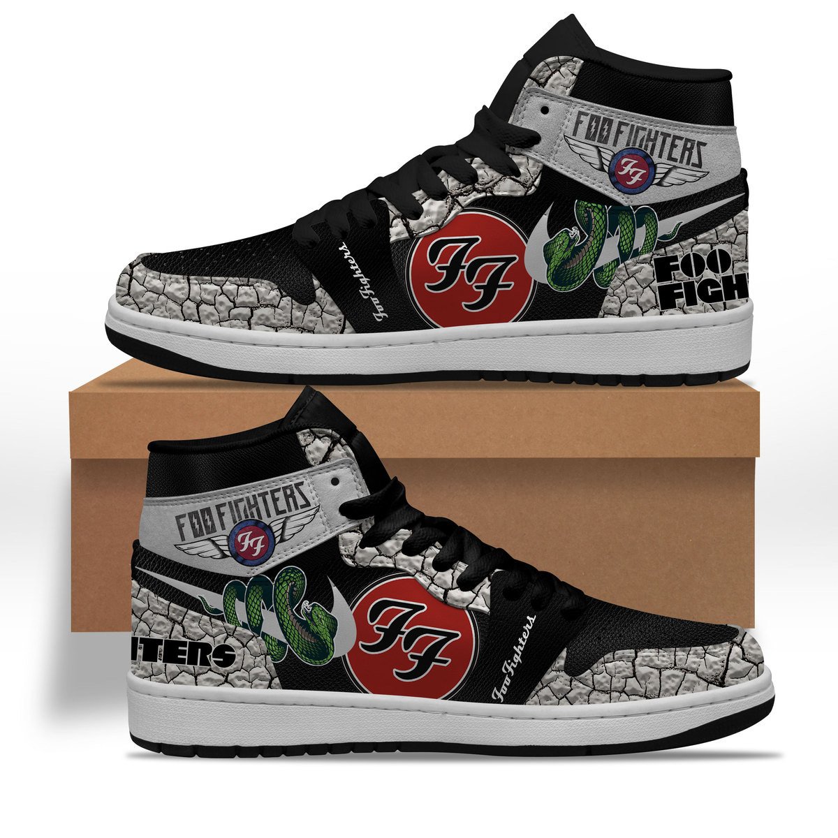 Kirklynnagency Foo Fighters AJ1 High Sneakers Shoes For Men And Women 10 (1)