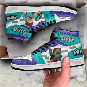 Kirklynnagency Minecraft AJ1 High Sneakers Shoes For Men And Women 7 (2)