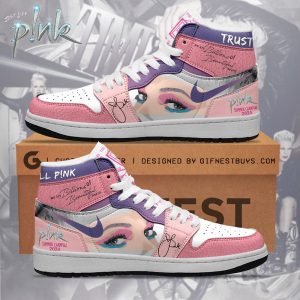 Kirklynnagency Pink AJ1 High Sneakers Shoes For Men And Women 9 (1)