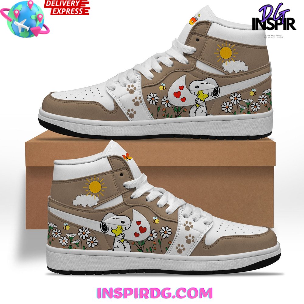 Kirklynnagency Snoopy AJ1 High Sneakers Shoes For Men And Women 3 (2)