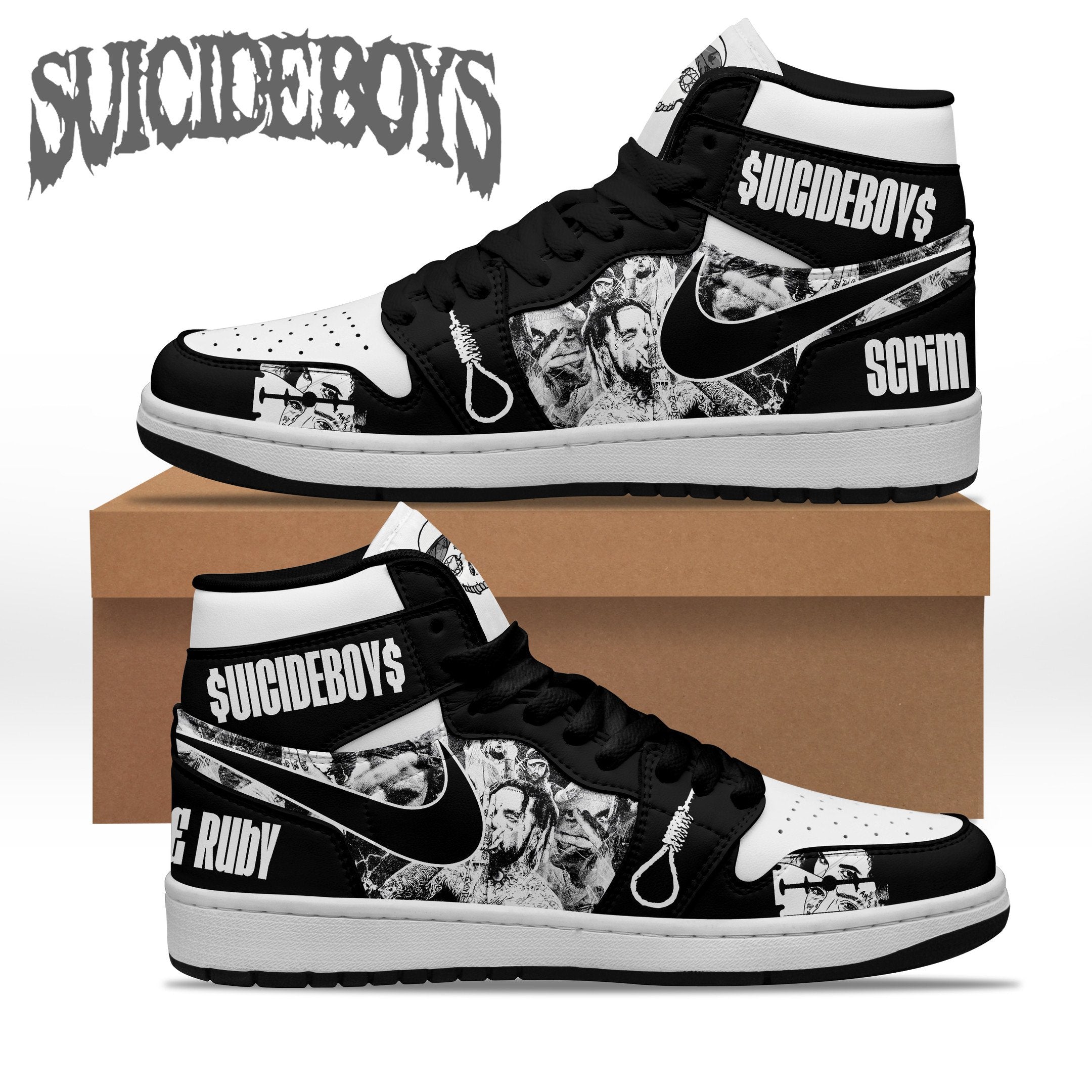Kirklynnagency Suicideboys AJ1 High Sneakers Shoes For Men And Women 14 (1)