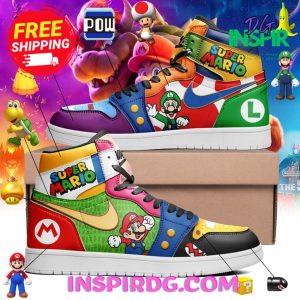 Kirklynnagency Super Mario AJ1 High Sneakers Shoes For Men And Women 12 (1)
