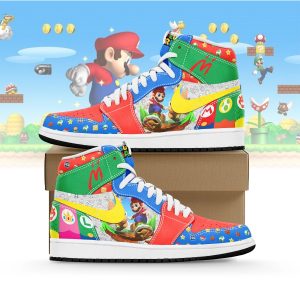 Kirklynnagency Super Mario AJ1 High Sneakers Shoes For Men And Women (1)