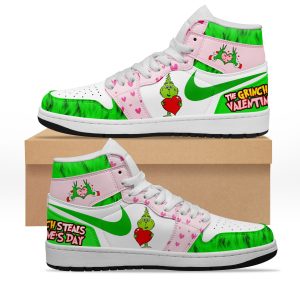 Kirklynnagency The Grinch AJ1 High Sneakers Shoes For Men And Women (1)