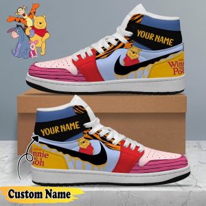 Kirklynnagency Winnie The Pooh AJ1 High Sneakers Shoes For Men And Women 5 (1)