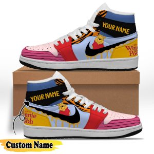 Kirklynnagency Winnie The Pooh AJ1 High Sneakers Shoes For Men And Women 5 (2)