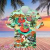 2023 Beach Party Flamingo Skeletons Funny Print Hawaiian Shirt