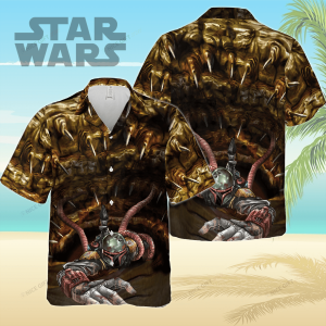 3D Design of The Mandalorian on Star Wars Hawaiian Shirt