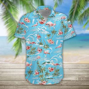 3D Flamingo Trendy Hawaiian Shirt, Mens Hawaiian KLA Beach Shirt, Trendy Hawaiian Shirts For Men