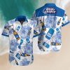 3D Litmus-Busch Light Bud Unisex Trendy Hawaiian Shirt Busch Latte T Shirts For Men