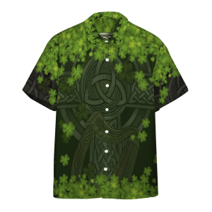 3D St Patrick Celtic Cross Custom Short Sleeve Shirt