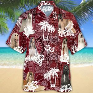 Afghan Hound Trendy Hawaiian Shirt For Men, Tropical Shirts, Gift For Him, Funny Trendy Hawaiian Shirts