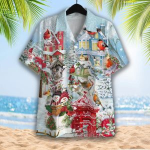 Amazing Christmas Birds Trendy Hawaiian Shirt