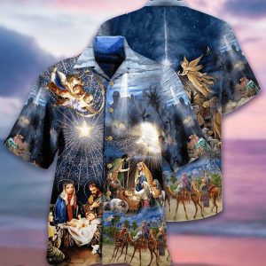 Amazing Jesus Was Born Christmas Day Hawaiian Shirt