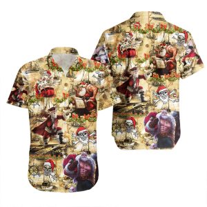 Amazing Pirate Santa Claus Unisex Hawaiian Shirt