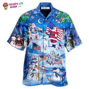 America Merry Xmas Santa Claus America Hawaiian Shirt – Trendy KLA