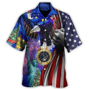 America New Year New America Christmas 2023 Hawaiian Shirt