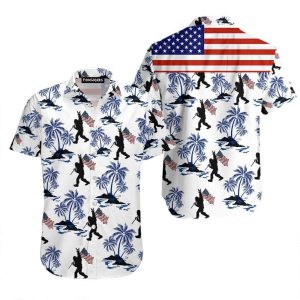 American Bigfoot Trendy Hawaiian Shirt