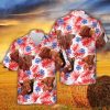American Colors Highland Cattle Trendy Hawaiian Shirt, Cow Trendy Hawaiian Shirt, Summer Gifts For Men And Women