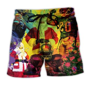 American Football Christmas Celebration Santa Trendy KLA Hawaiian Beach Shorts