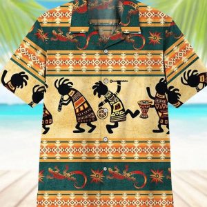 American Native 3D All Over Printed Trendy Hawaiian Shirt, Beach Party Matching Shirt For Men/Women, Funny Trendy Hawaiian Shirt, Hawaiian Set Gift.