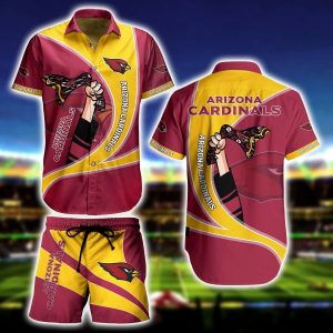 Arizona Cardinals Exclusive Hawaiian Tropical Short Sleeve Collection Shirt
