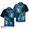Artistic Summer Bigfoot Hawaiian Shirts For Men, Black And Blue Sasquatch Shirts