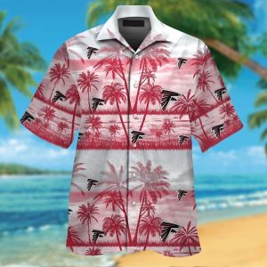 Atlanta Falcons Exclusive Design Short Sleeve Button Up Hawaiian Tropical Shirt