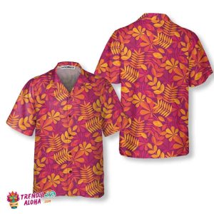 Autumn Leaves Seamless Pattern For Thanksgiving Hawaiian Shirt, Fall Thanksgiving Shirt, Gift For Thanksgiving Day