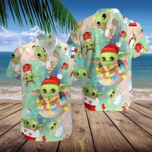 Baby Yoda Christmas Star Wars Summer Unisex Trendy Hawaiian Shirt