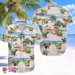 Baby Yoda Hawaiian Shirts, Disney Summer Shirts, Yoda Shirts, Star Wars Shirt, Party Beach Hawaiian Shirt, Group Shirt