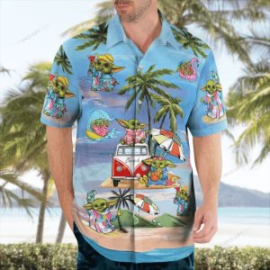 Baby Yoda Star Wars Custom Vivid Print Hawaiian Shirt