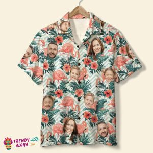 Bachelor Party Custom Canine Face Hawaiian Summer Shirt 80s