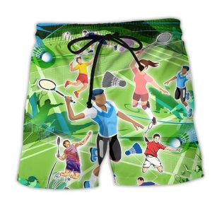 Badminton Life Is Better With Badminton So Funny Trendy KLA Hawaiian Beach Shorts