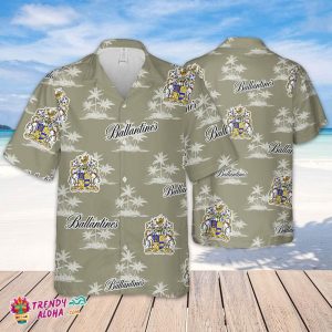 Ballantines Hawaiian Coconut Island Pattern Hawaiian Beer Lover Shirt, Classic Flowers Beer KLA Shirt