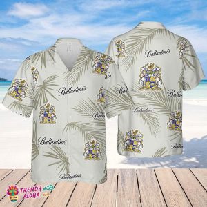Ballantines Hawaiian Palm Leaves Pattern Shirt, Beer Summer Party Hawaiian Shirt, Ballantines Beer Shirt