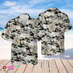 Ballantines Hawaiian Sea Island Pattern Shirt, Summer Beer Hawaiian Shirt
