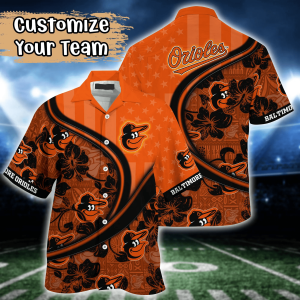 Baltimore Orioles MLB Us Flag Hawaiian Shirt Custom Summer KLA Shirt