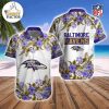 Baltimore Ravens Tropical Hawaiian Fan Shirt Shorts Night Flight