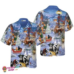 Beautiful Farm On Christmas Hawaiian Shirt