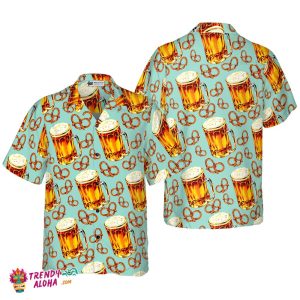 Beer & Pretzel Shirt For Men Hawaiian Shirt
