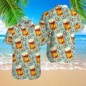 Beer & Pretzel Trendy Hawaiian Shirt