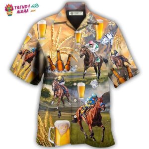 Beer And Horse Racing On The Steppe Hawaiian Shirt – Trendy KLA