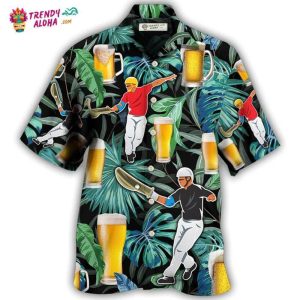 Beer And Jai Alai Tropical Pattern Hawaiian Shirt – Trendy KLA