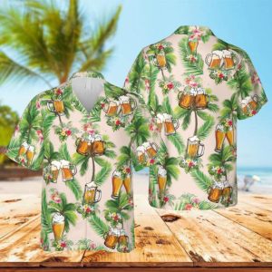 Beer And Palms Hawaii Shirt, Lounge Shirt