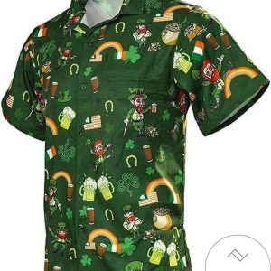 Beer Celebrating St Patricks Day Design Hawaiian Shirt Elegance Tropical