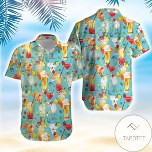 Beer Cocktail Pattern Tropical Shirts Hawaiian Shirt