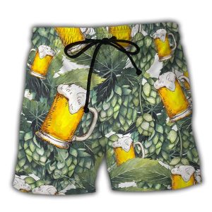 Beer Craft Beer And Hops Trendy KLA Hawaiian Beach Shorts