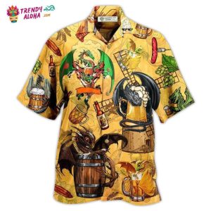 Beer Dragon Drunkgon Loves Beer Hawaiian Shirt – Trendy KLA